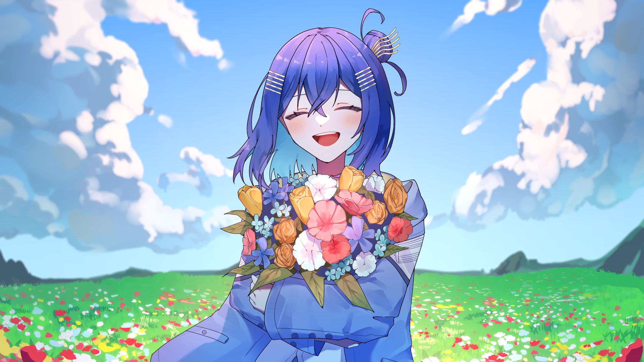 勿忘リイ様　歌ってみた/SNS用イラスト　ご依頼イラスト-1