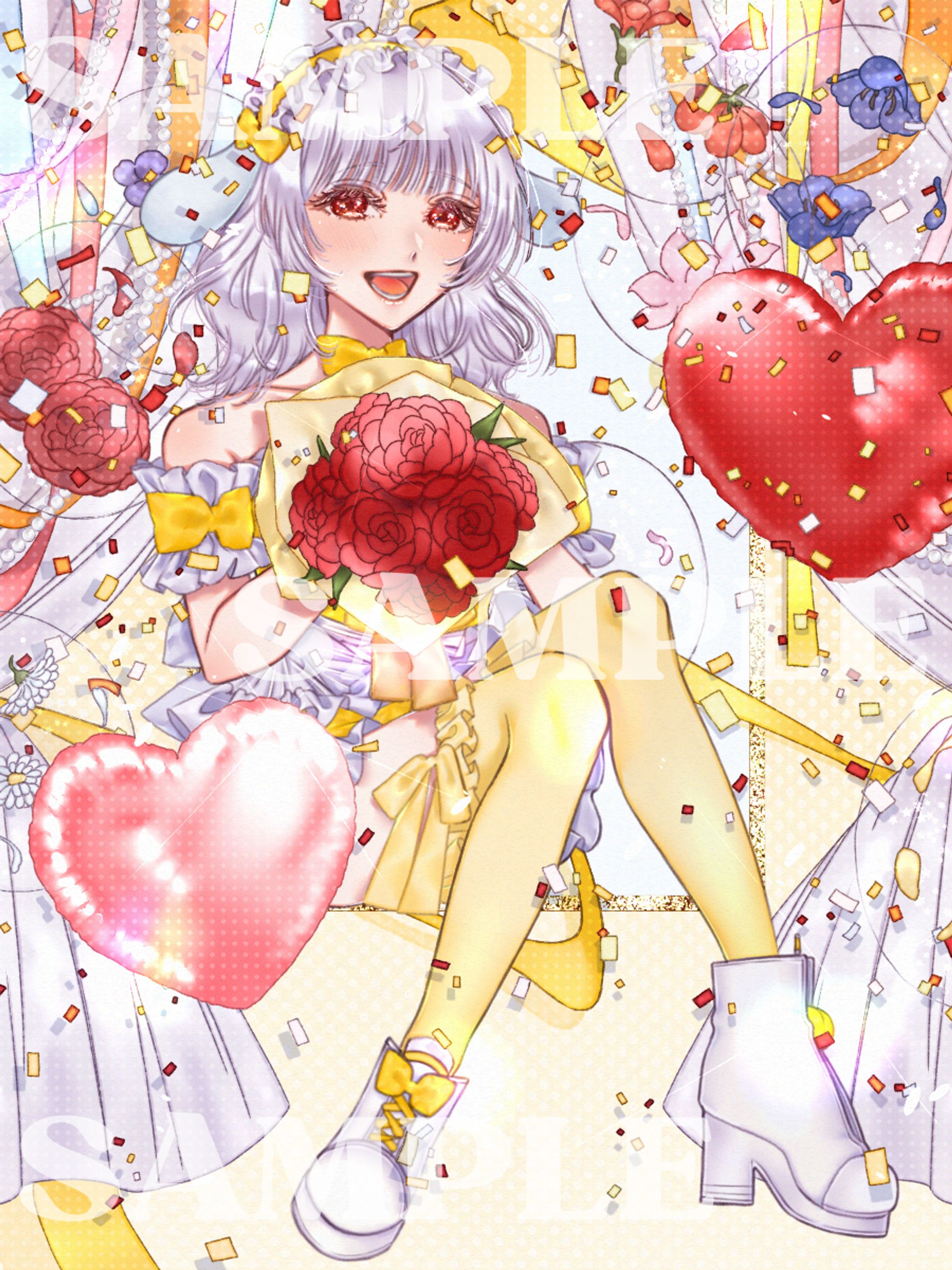 花丸音兎様　活動半年記念イラスト-1