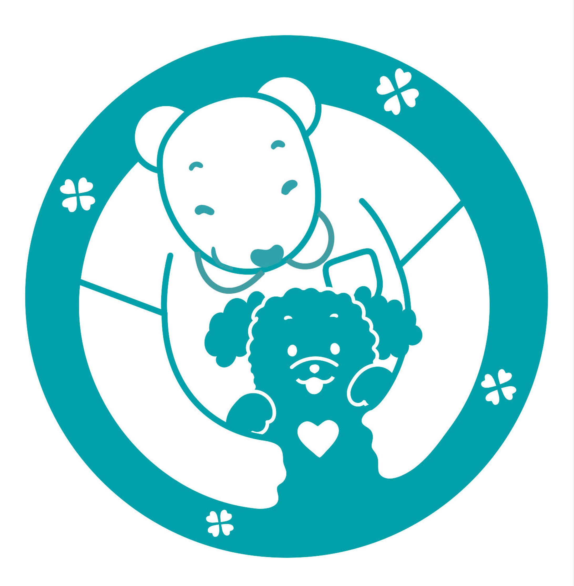 シロクマさんと犬のロゴイラスト-1