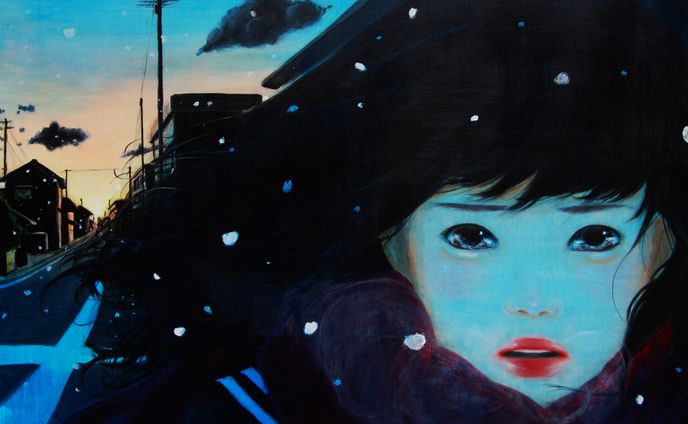 雪の音(2012年カオス展展示作品F100号  季刊エス2015年10月号掲載作品)