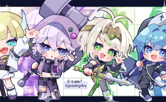 つぐらなわかみょ ボカデュオ楽曲 イ→かも？狂想曲SDイラスト