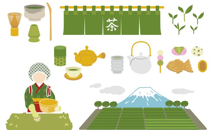 日本茶のイメージイラスト
