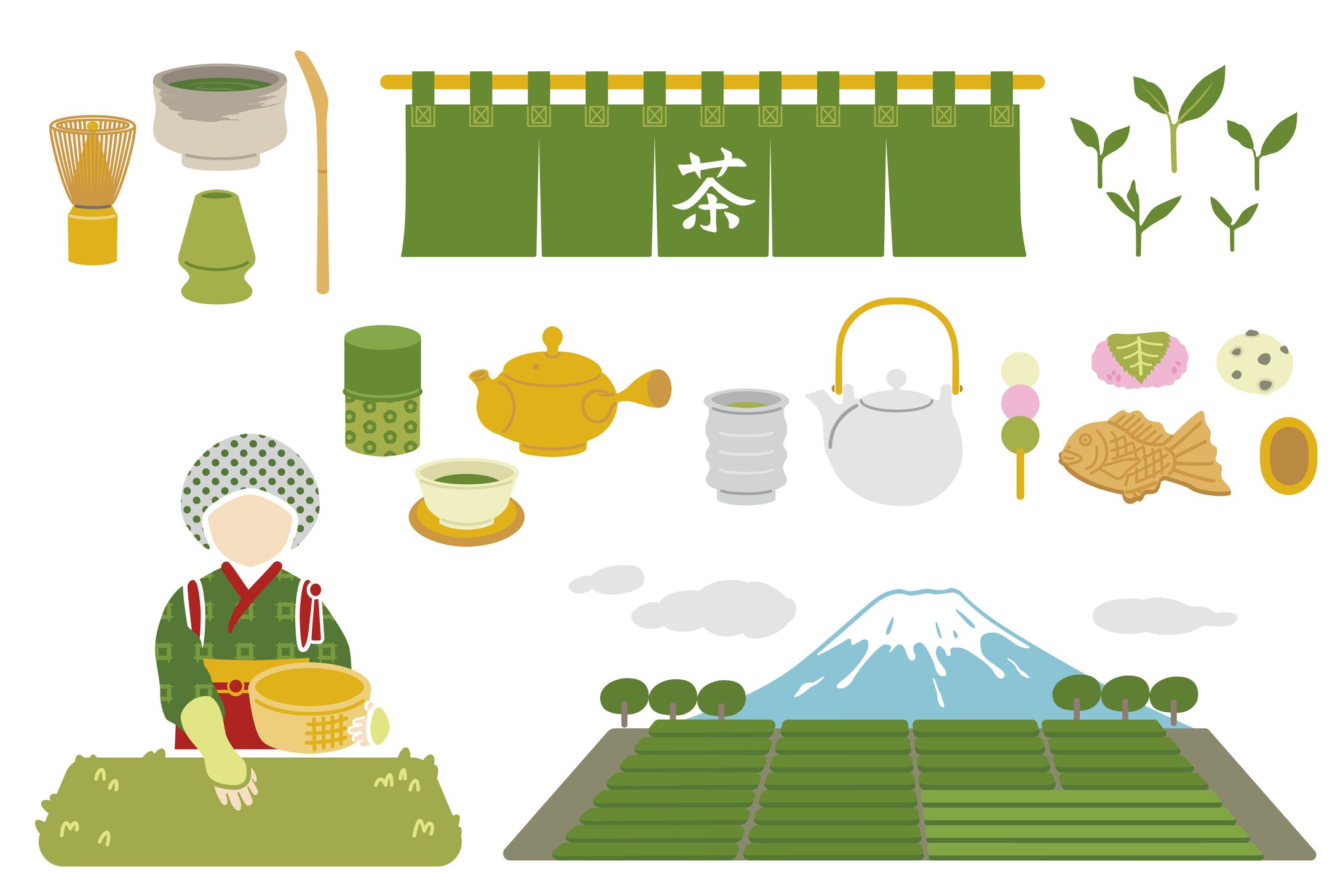 日本茶のイメージイラスト-1