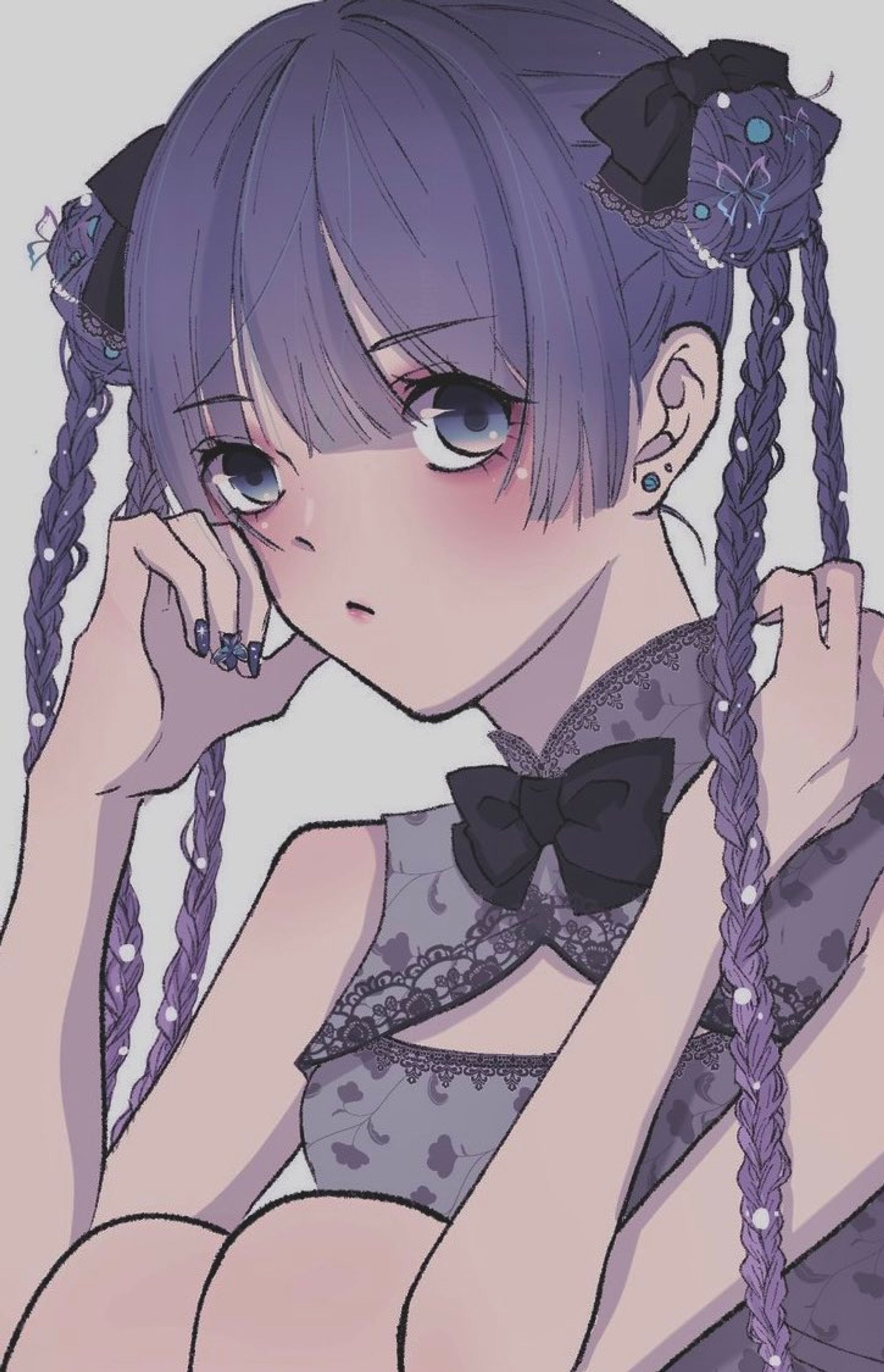 三つ編み女子-1