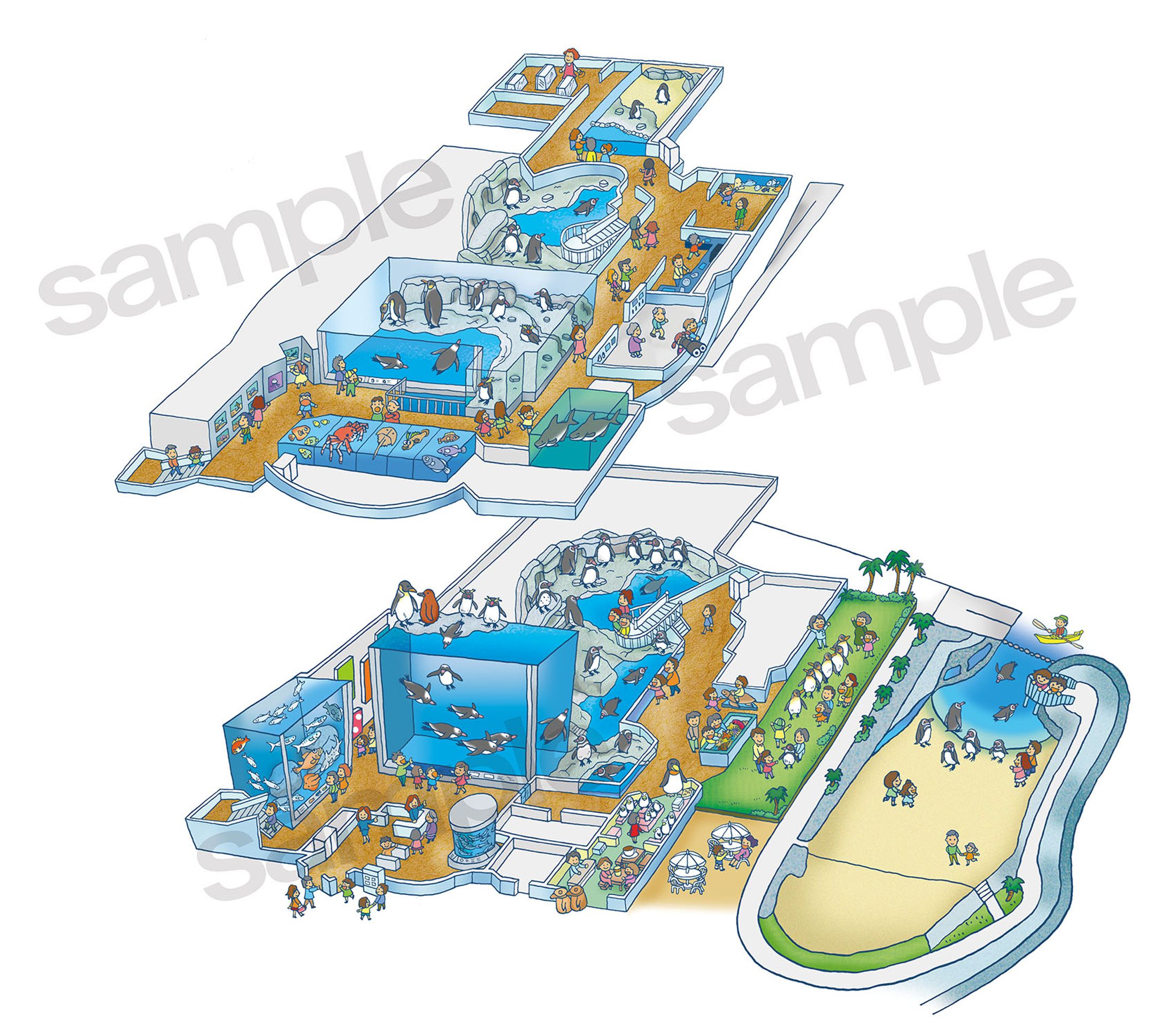 ペンギン水族館フロアマップ-1