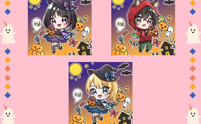 ハロウィン量産企画イラスト2024