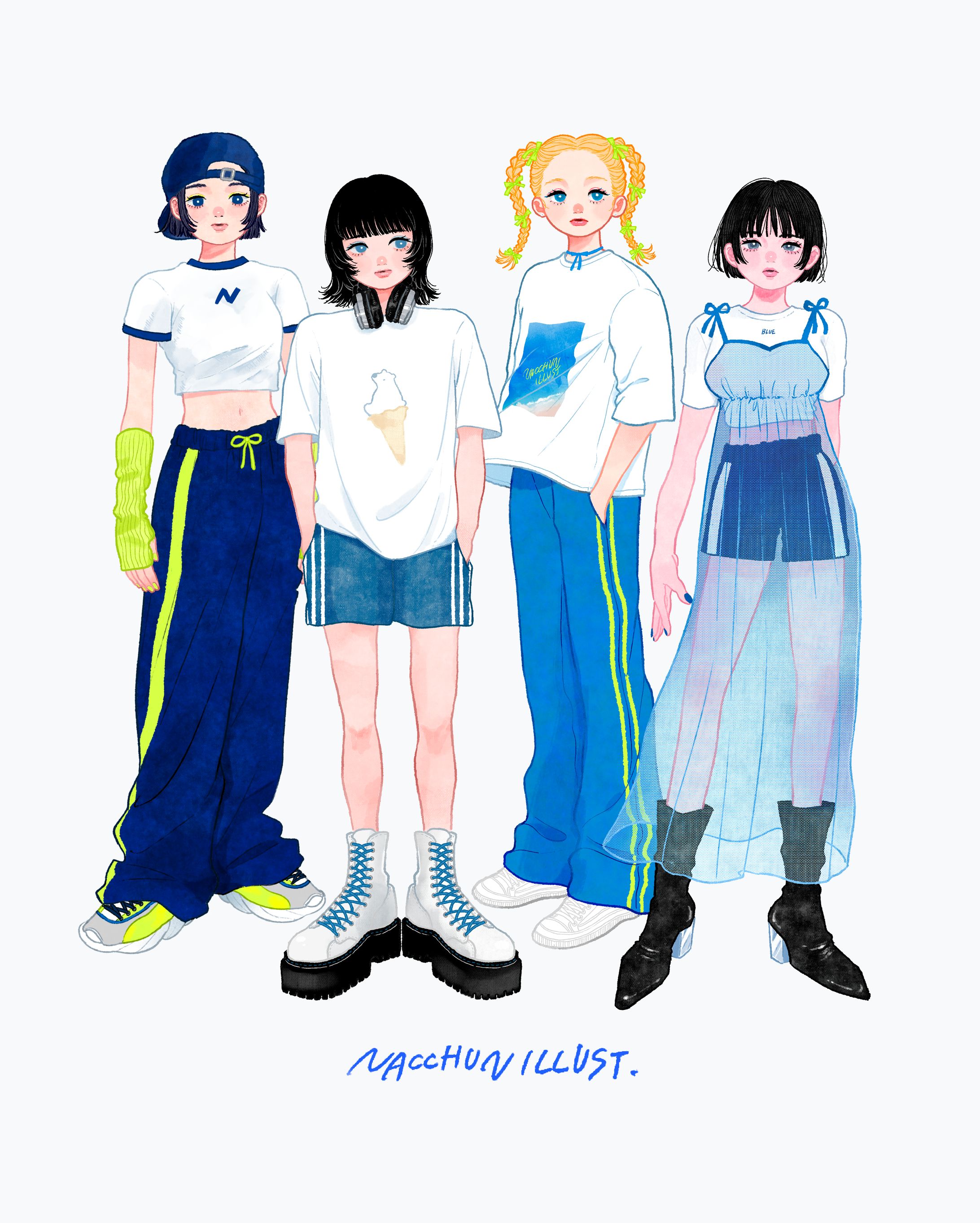 【自主制作】コーデイラスト-1