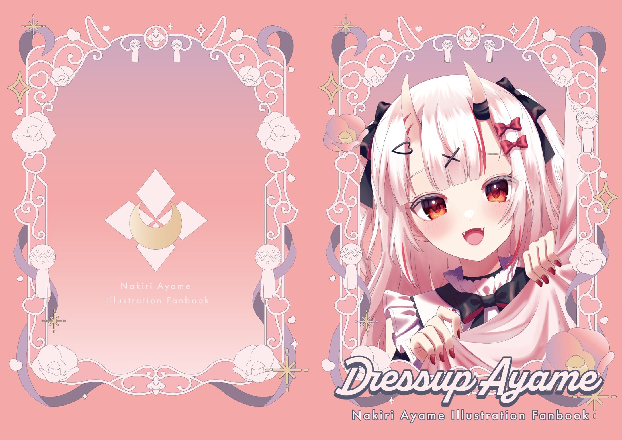 イラストレーターじゅにねうさん 百鬼あやめイラスト集『Dress up Ayame』（表紙デザイン）-1