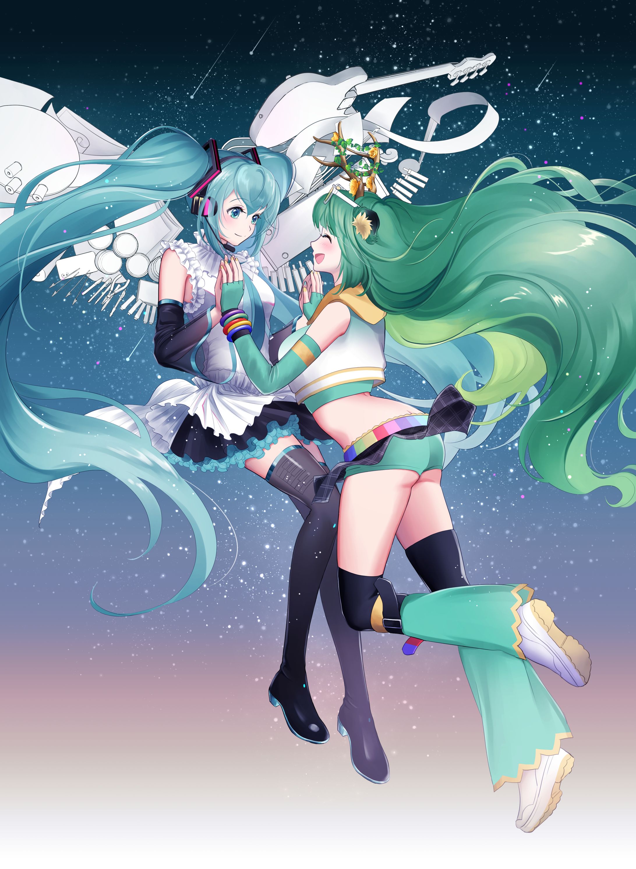 Haruka & Miku Fanart-1
