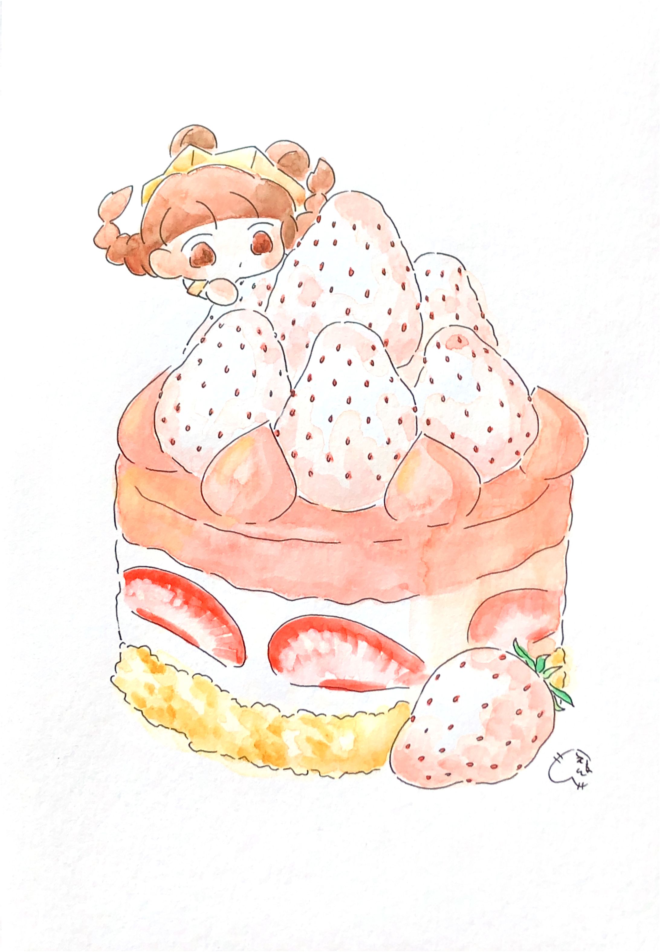 白苺のケーキ-1