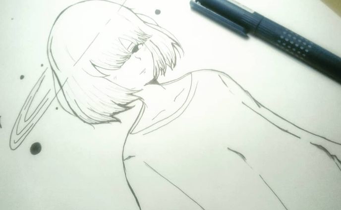 I'm tempted to do more risk design on this but too sleepy to do it 😴
.
.
.
#art #artwork #drawing #anime #manga #animedrawing #mangadrawing #animeillustration #animesketch #animeart #pendrawing #pencilsketch #penart #illustration #original #beepblopocs