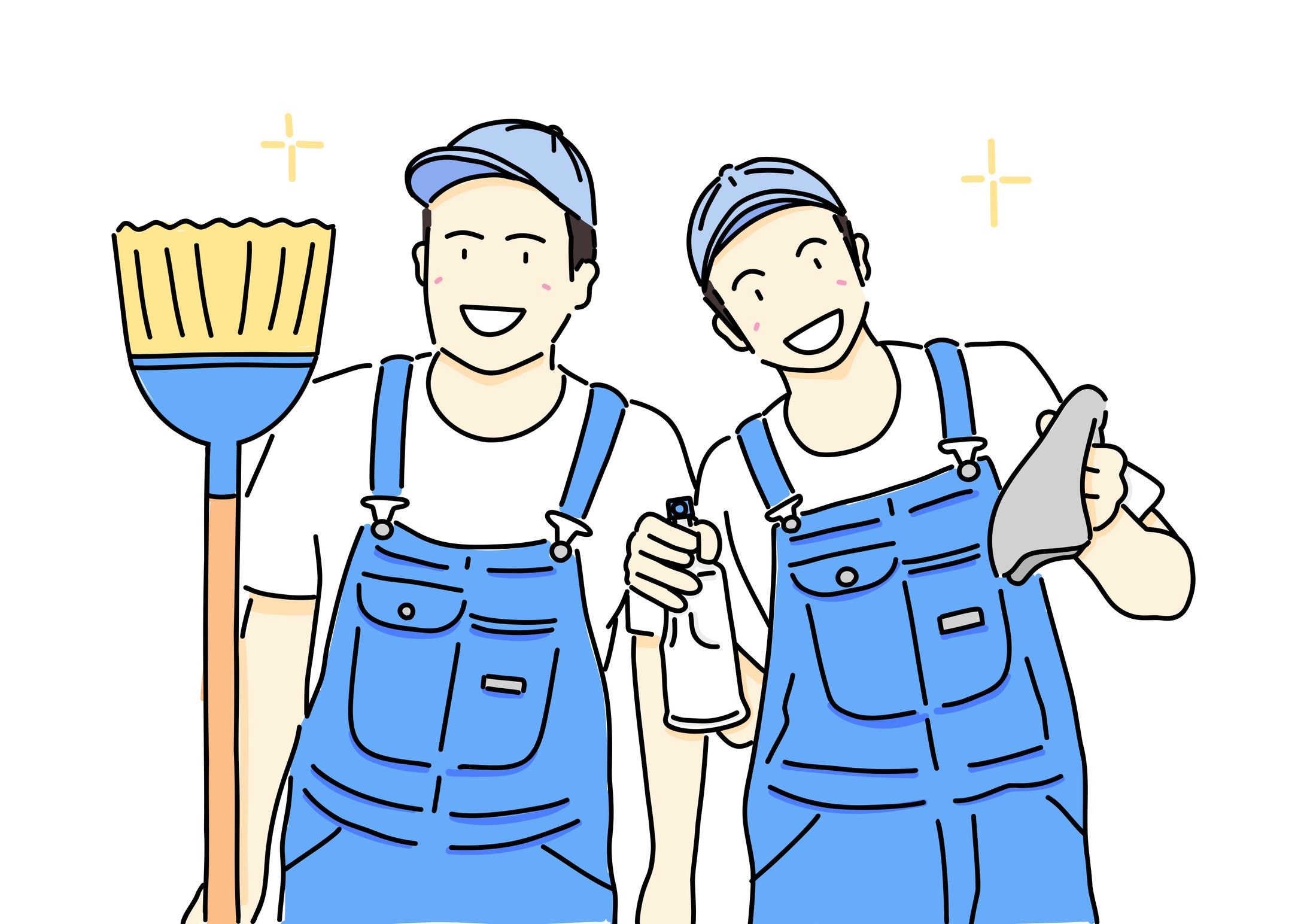 「お片付けブラザーズ」様HP用イラスト-1