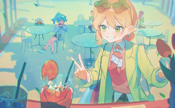 【イラスト】【キャラクターデザイン】創作キャラクターの一枚絵制作
