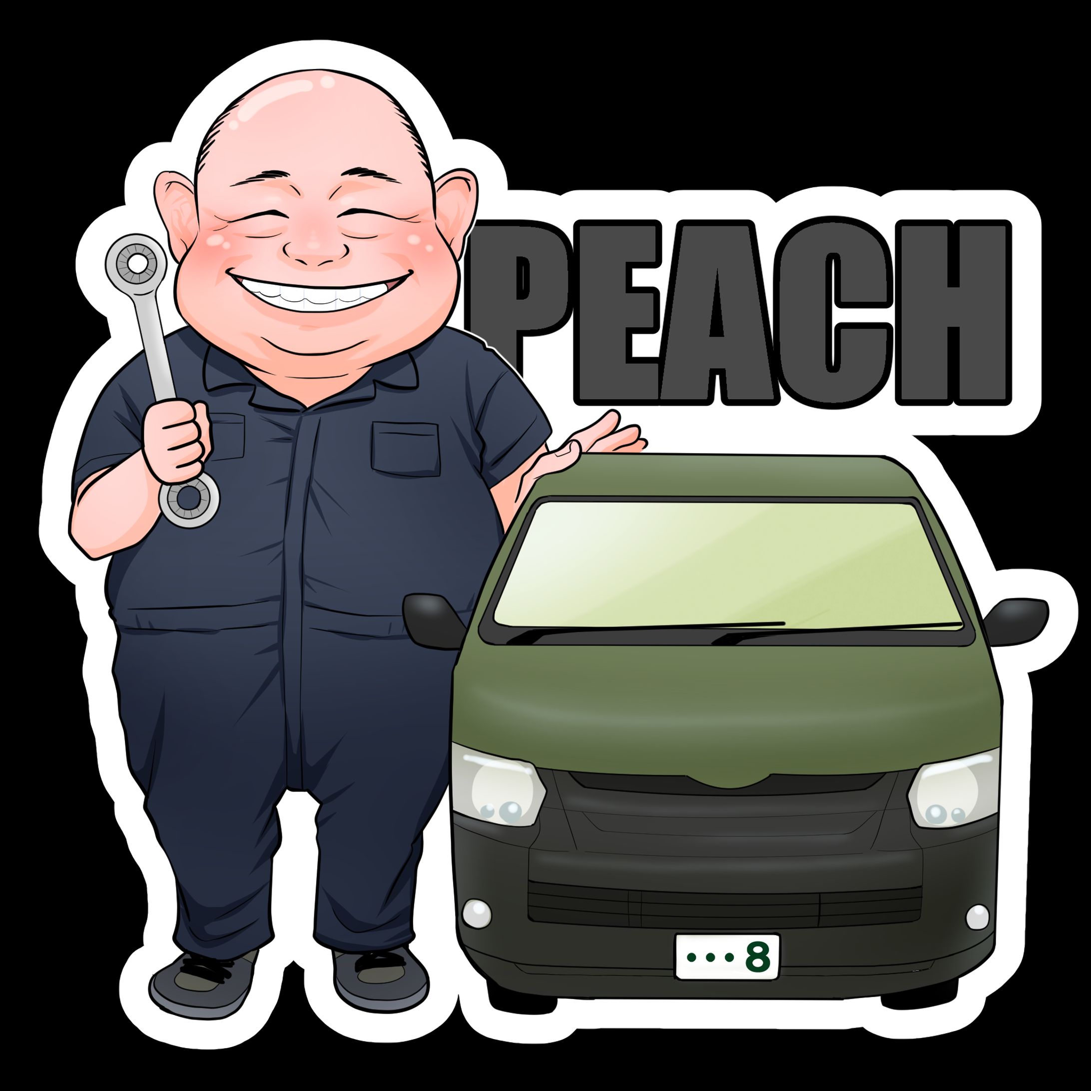 愛車と似顔絵-1