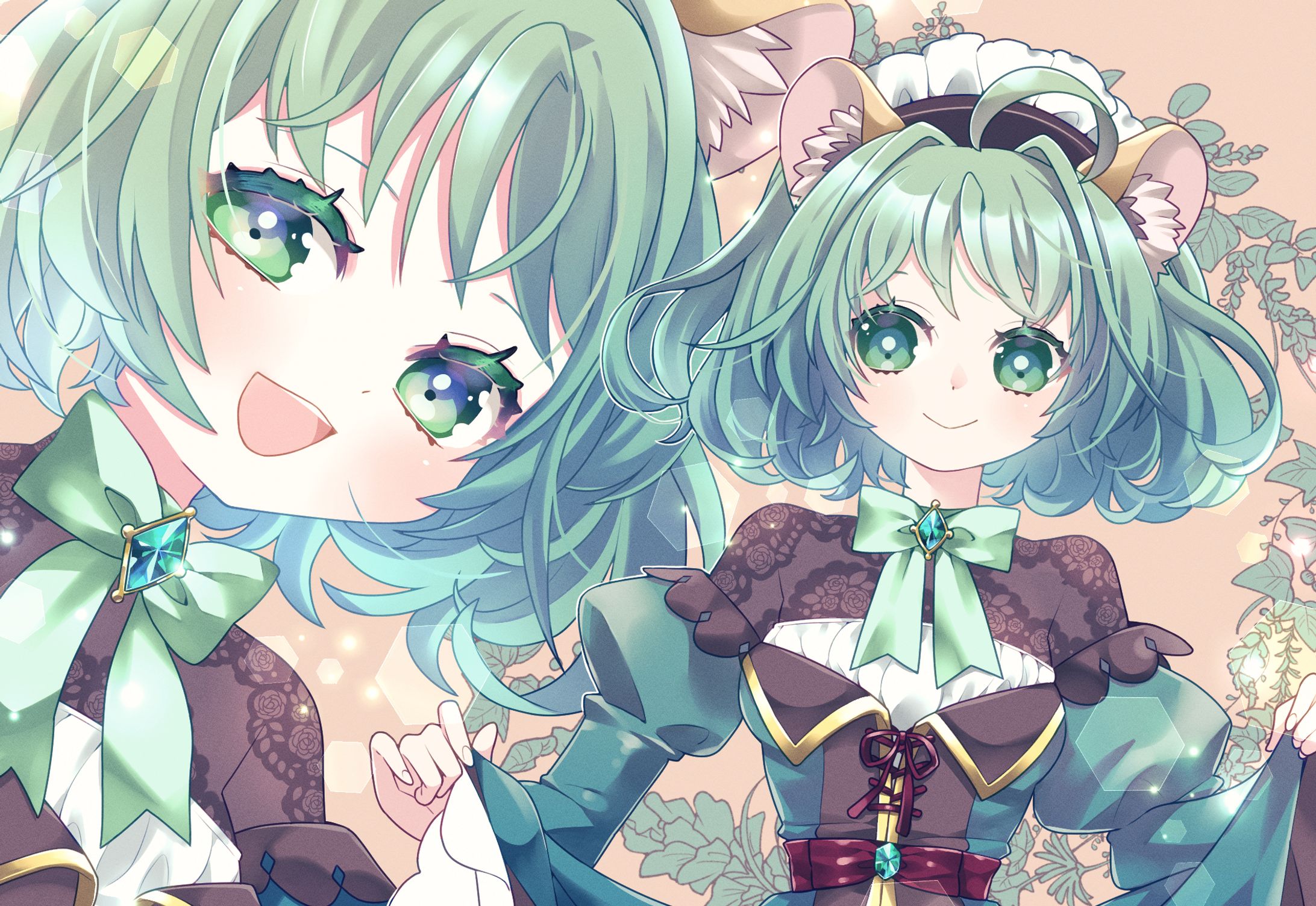 エメラルドモチーフの女の子-1