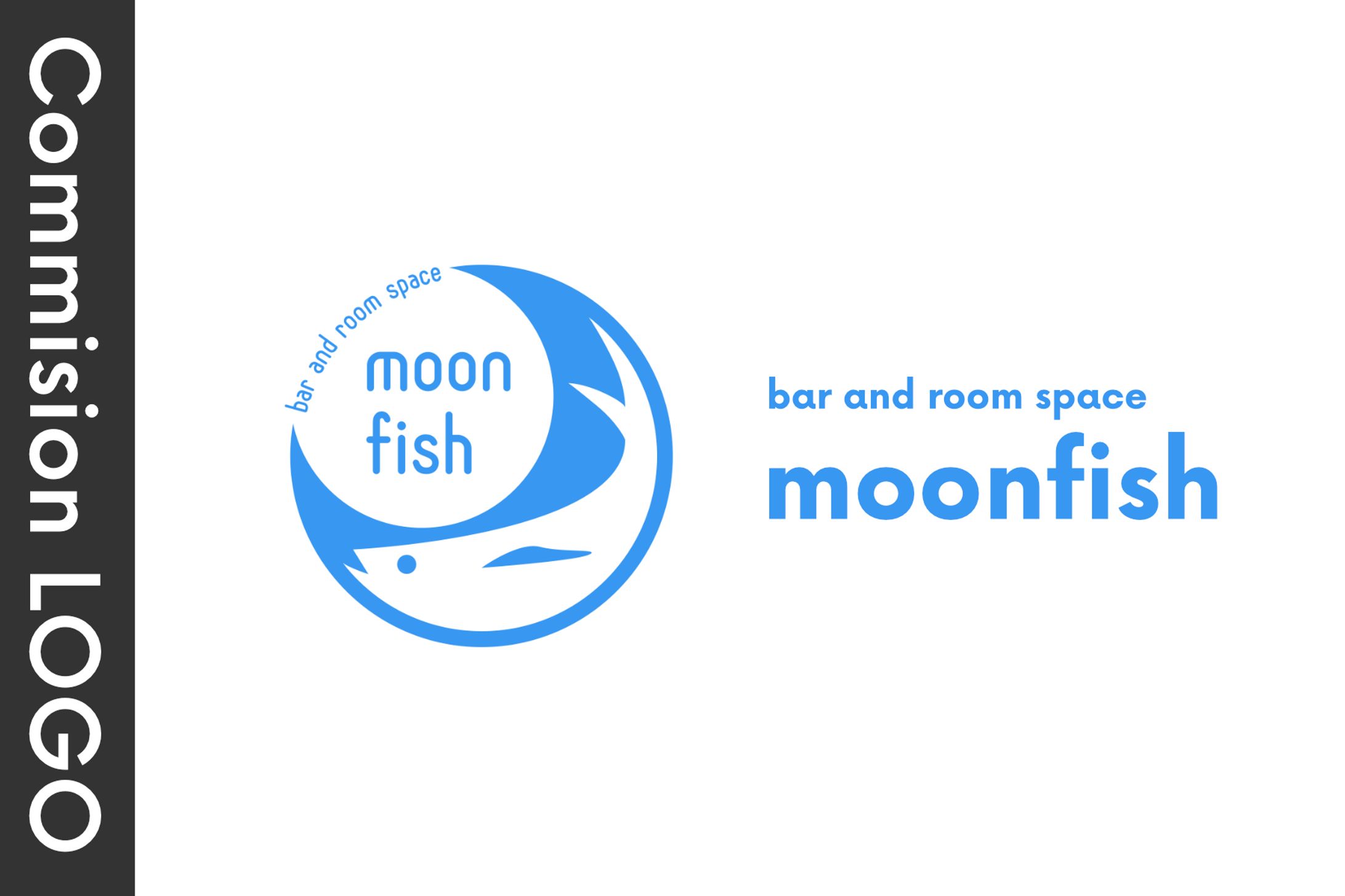 「bar and room space - moonfish」ワールドロゴ-1