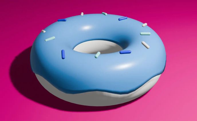 【3Dモデリング】ドーナツ