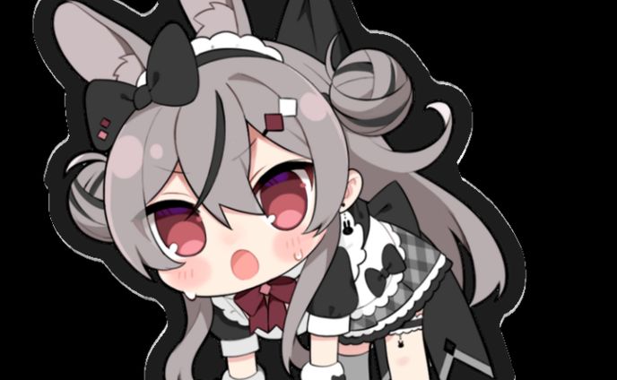 卯咲らぱん　つままれアクキーイラスト