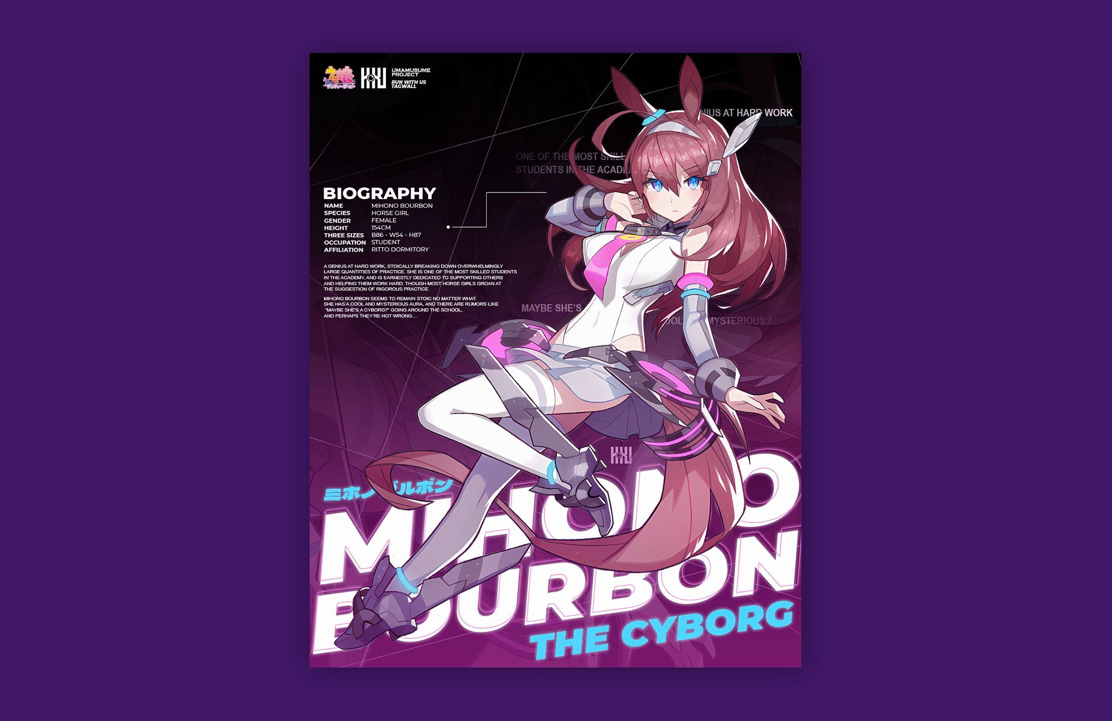 Mihono Bourbon Uma Musume Poster-1