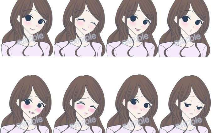 表情ちがいのイラスト作成（ココナラ）