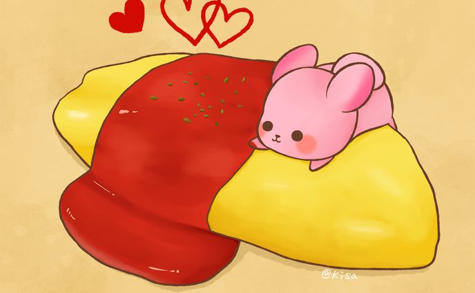 ゆめうさぎのいちごとオムライス