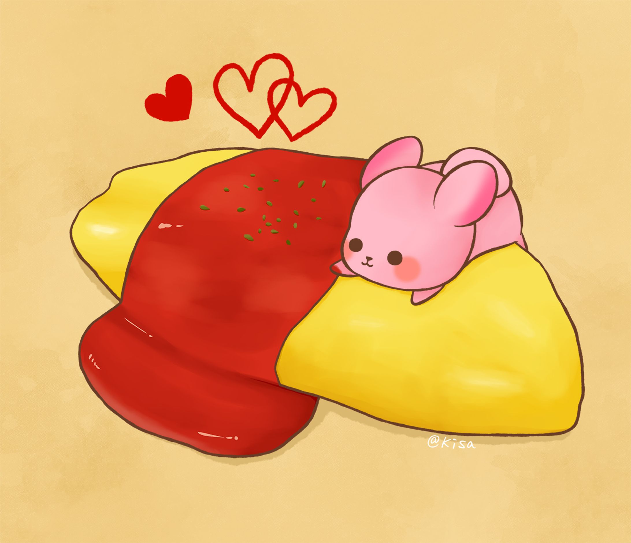 ゆめうさぎのいちごとオムライス-1