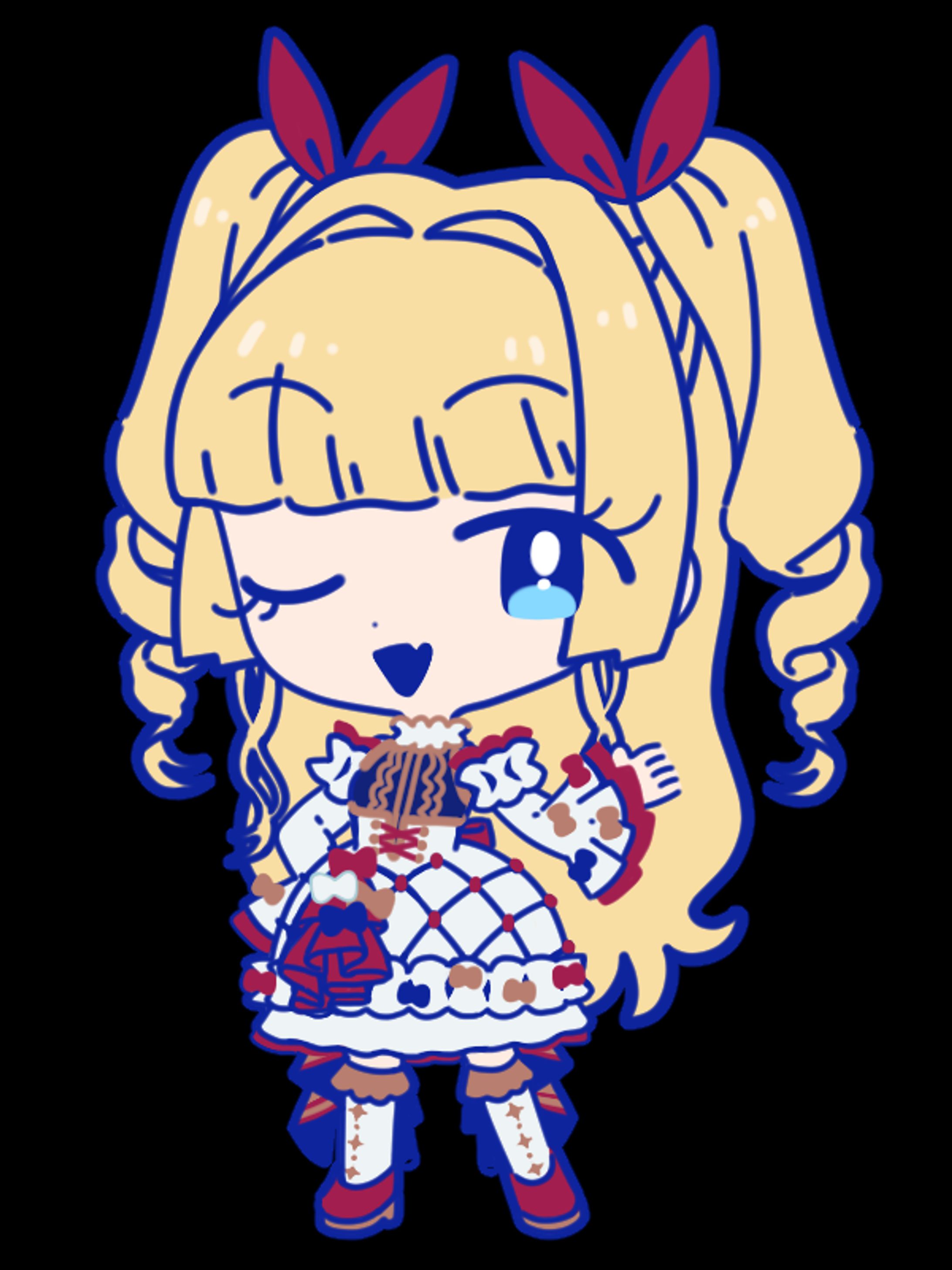 お嬢様大学生ちびキャライラスト-1