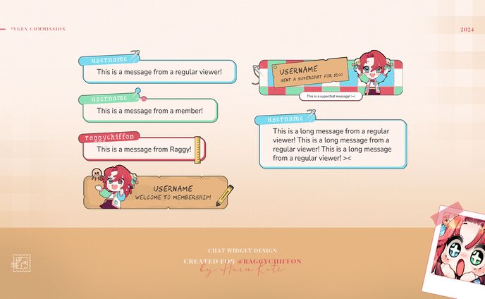 Raggy. Chat Widget Design