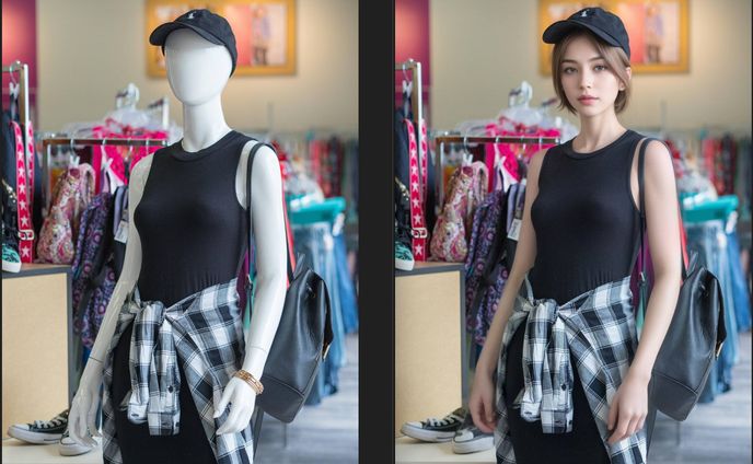 マネキン→AI女性モデル