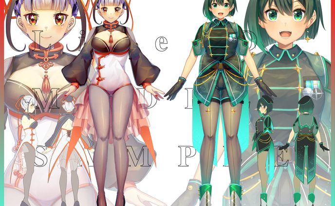 リポート、live2dモデル