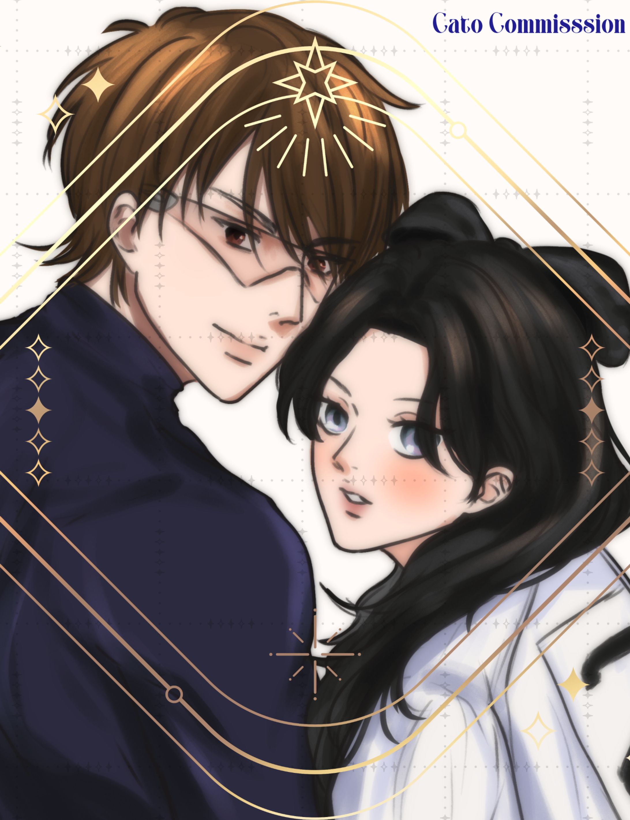 Colored Sketch Commission (Couple)-1