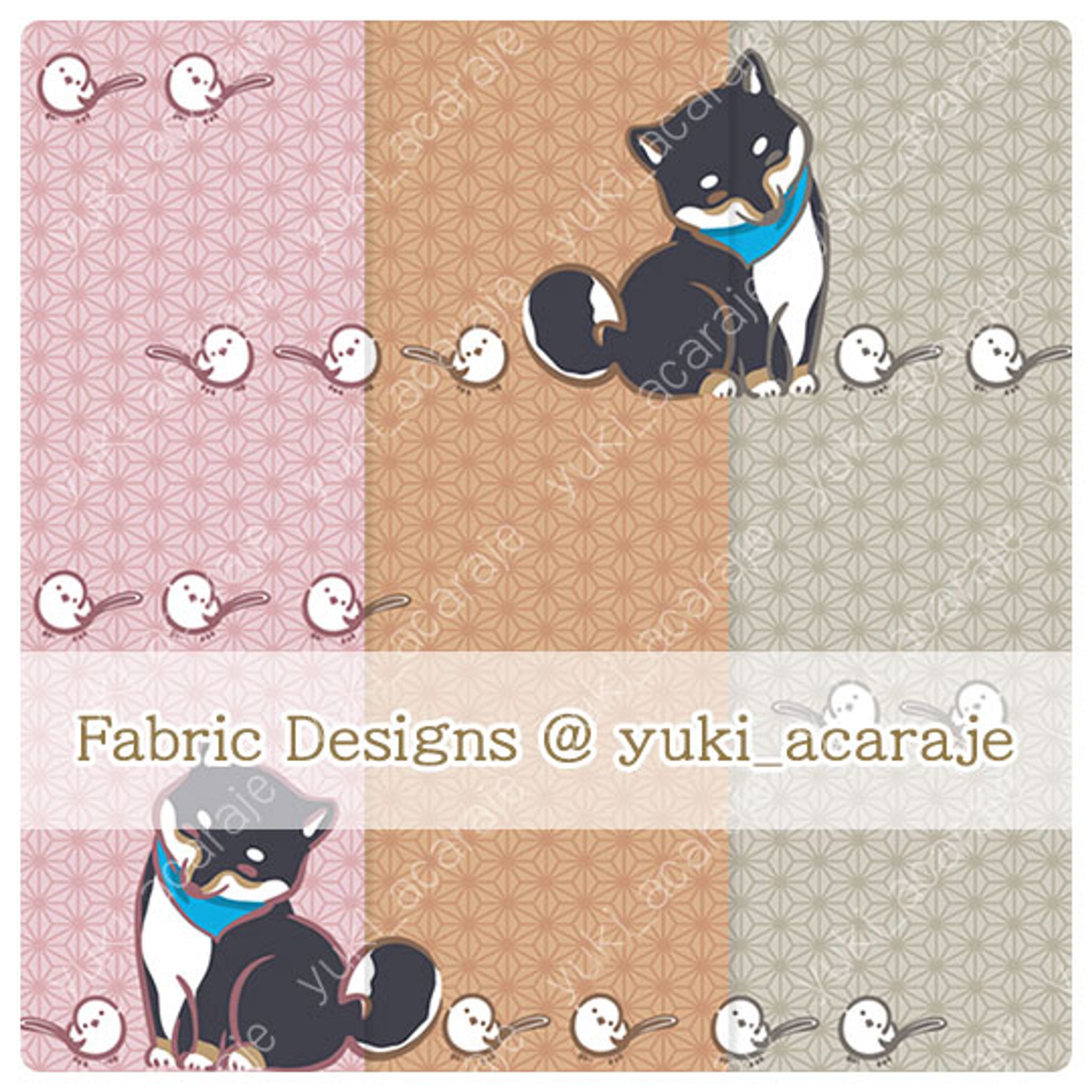 黒柴とシマエナガ-1