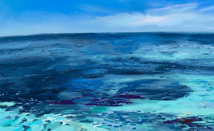 #illustration #artwork  #randscape #drowings #procreate #sea #海 #風景画