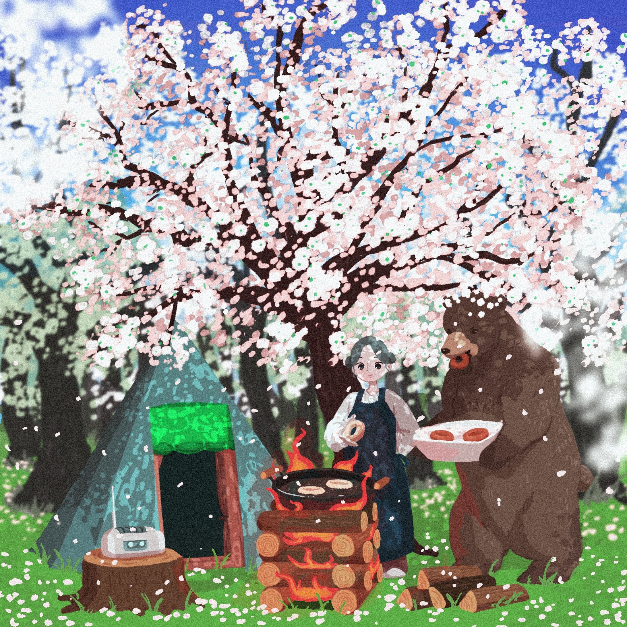 桜の森とドーナッツ-1