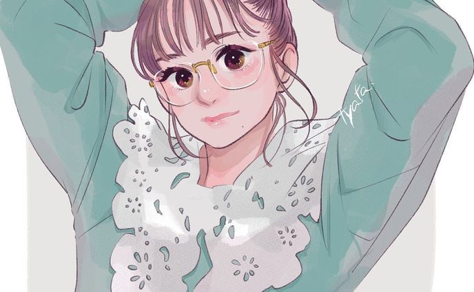 グラレコ、女の子イラスト
