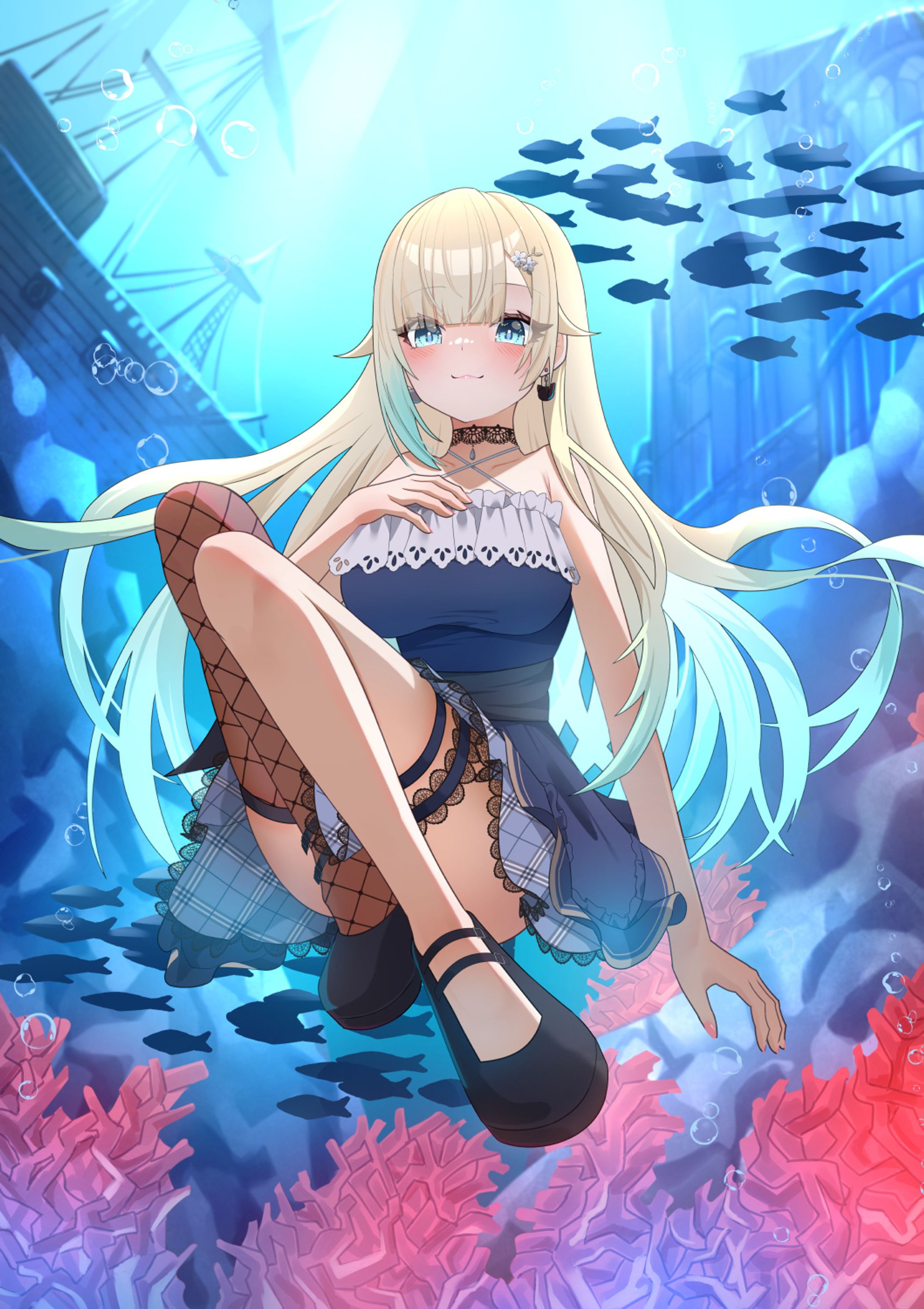 【ファンアート】藍沢エマ（深海）-1