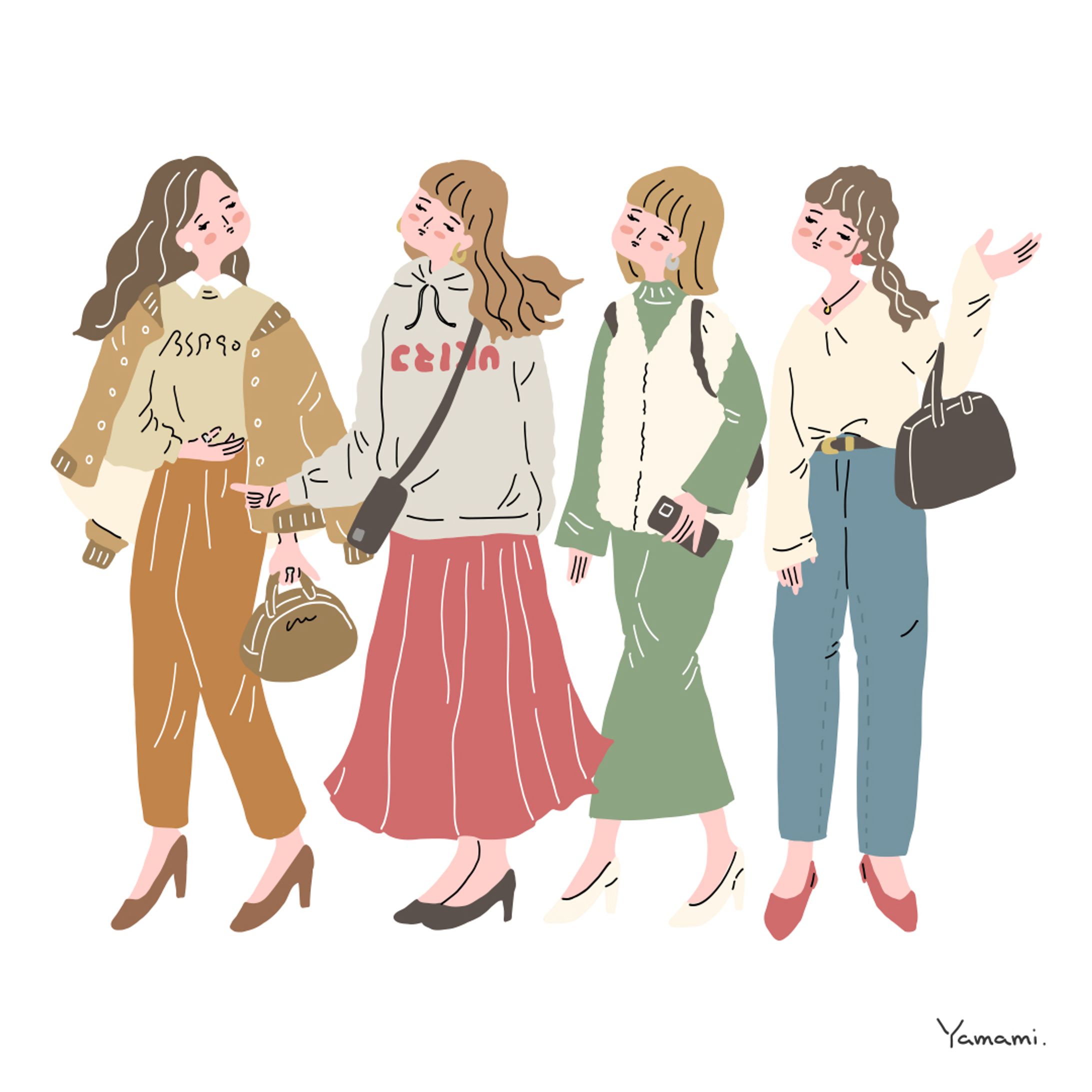 ファッションイラスト(主線なし)-1
