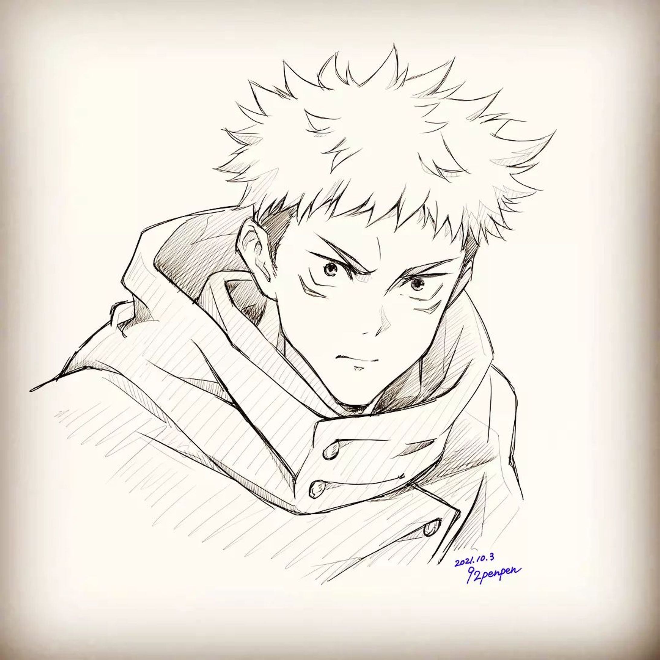 30分くらいで描いた落書き。

#イラスト
#いらすとぐらむ 
#illustration
#落書き
#呪術廻戦
#模写-1