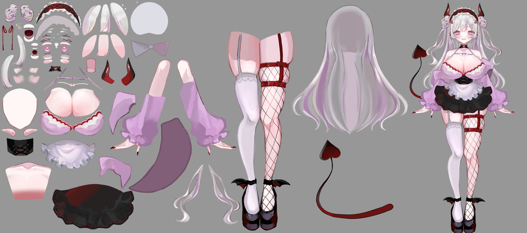 Live2D用パーツ分け[2024年6月]-1