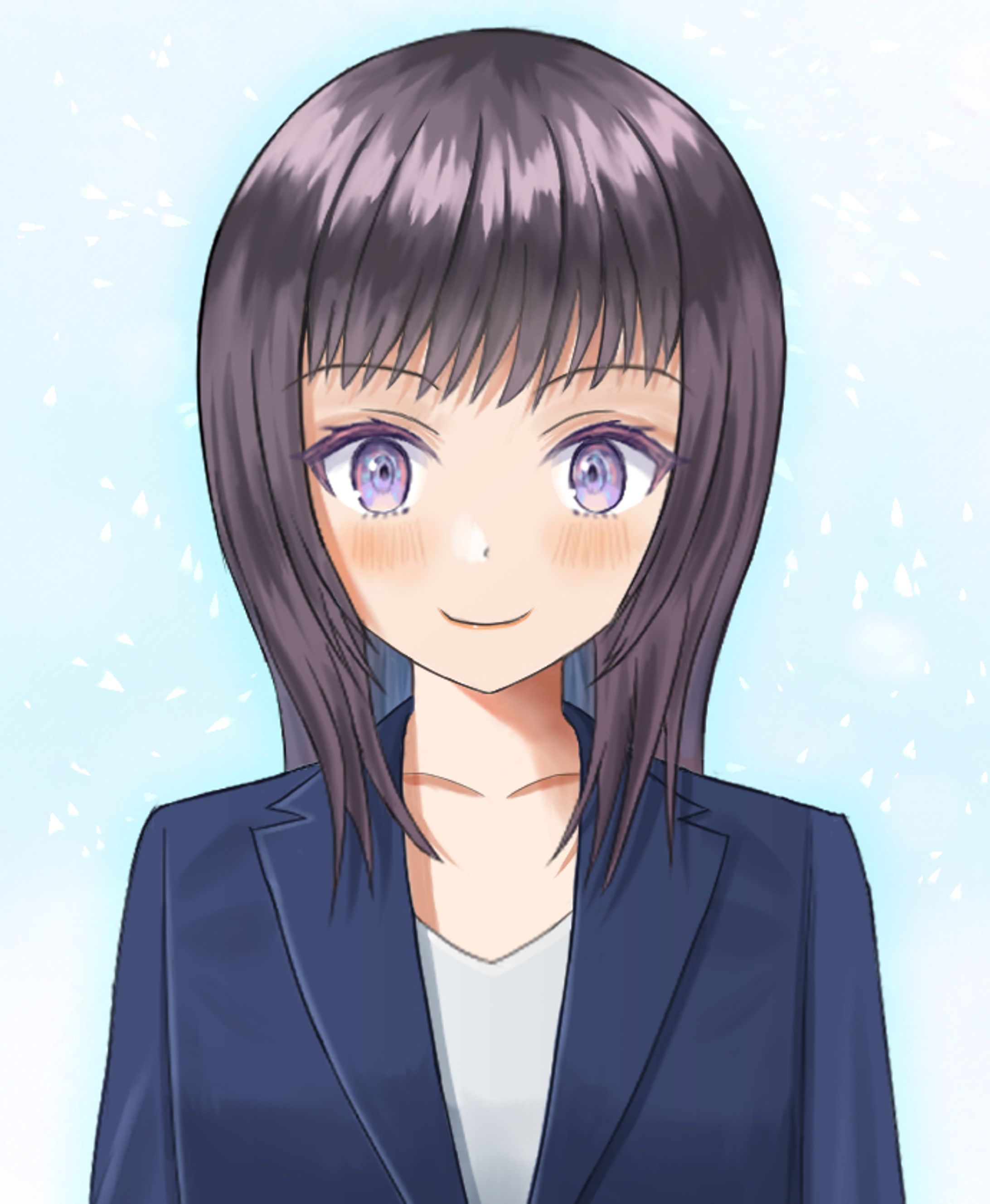 商業連載中の「演／媛もたけなわ！」ヒロインの２話イラスト-1