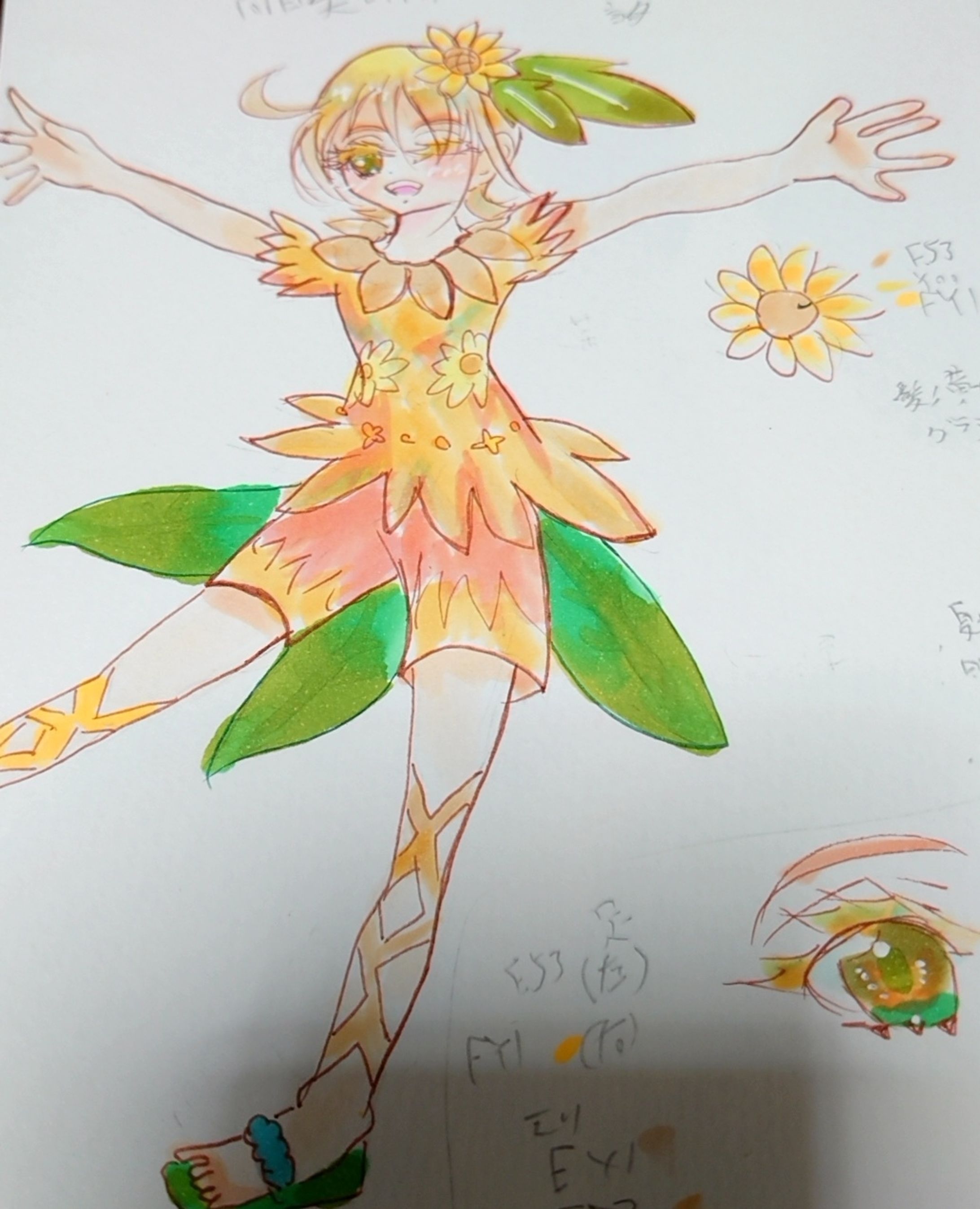 向日葵擬人化のイリアン君-1