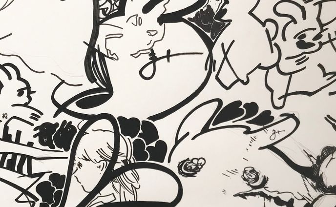 グループ展 『image. 』5日間ありがとうございました〜！
.
.
.
#illustration #illustrator #art #artwork #drawing #draw #dfgallery #designfestagallery #sketch #livepaint #monotone #maker