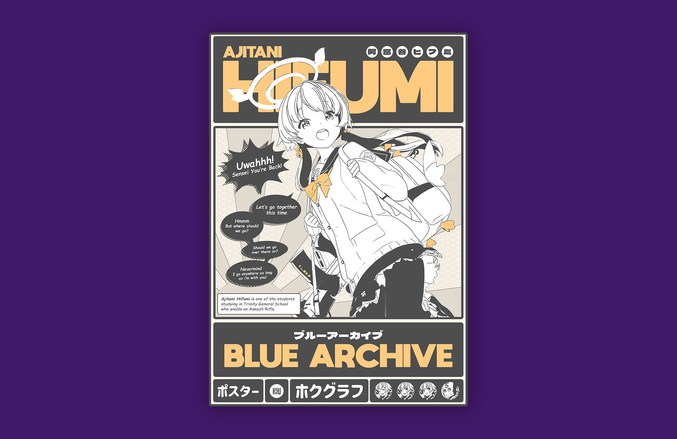 Ajitani Hifumi Blue Archive Poster-1