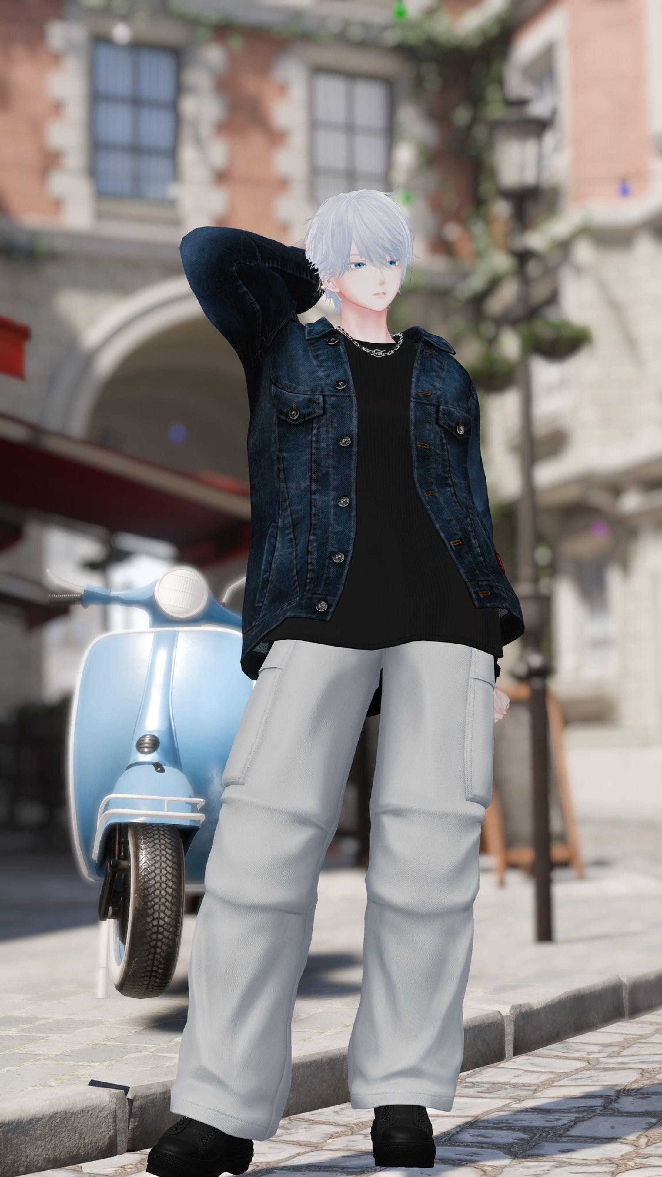 【モデル・PR】Denim Jacket & Cargo-1