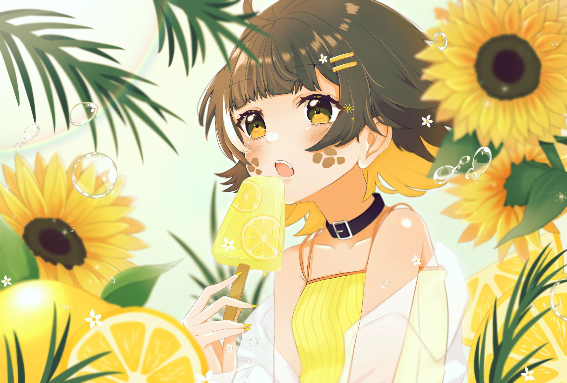 音影カナ　夏イラスト-1