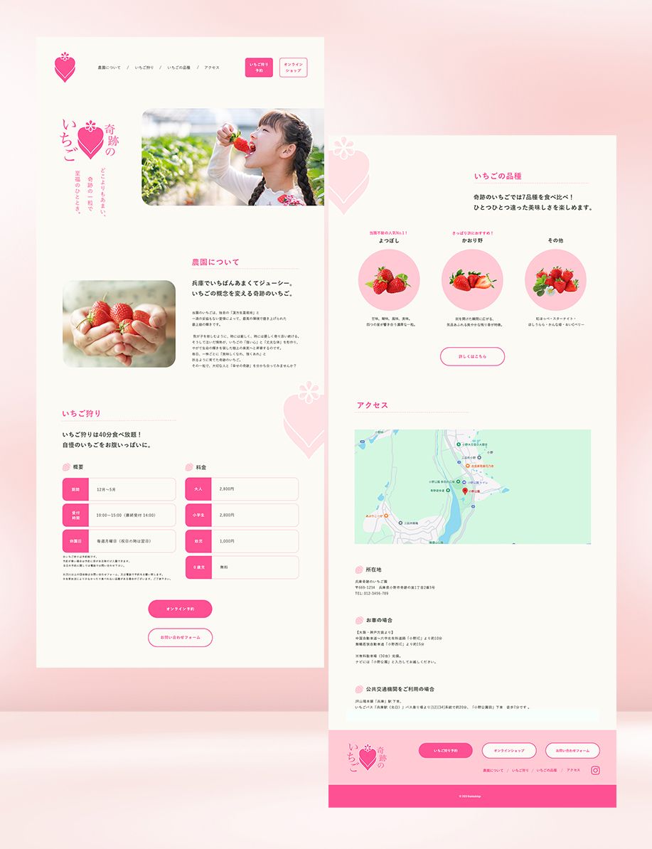 奇跡のいちご WEBサイト