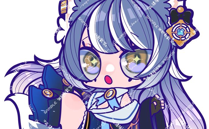 天狼ウルル様 グッズ (アクリルキーホルダー)用イラスト