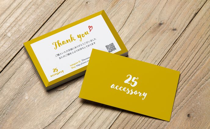 25accessory ロゴ&Thanksカード