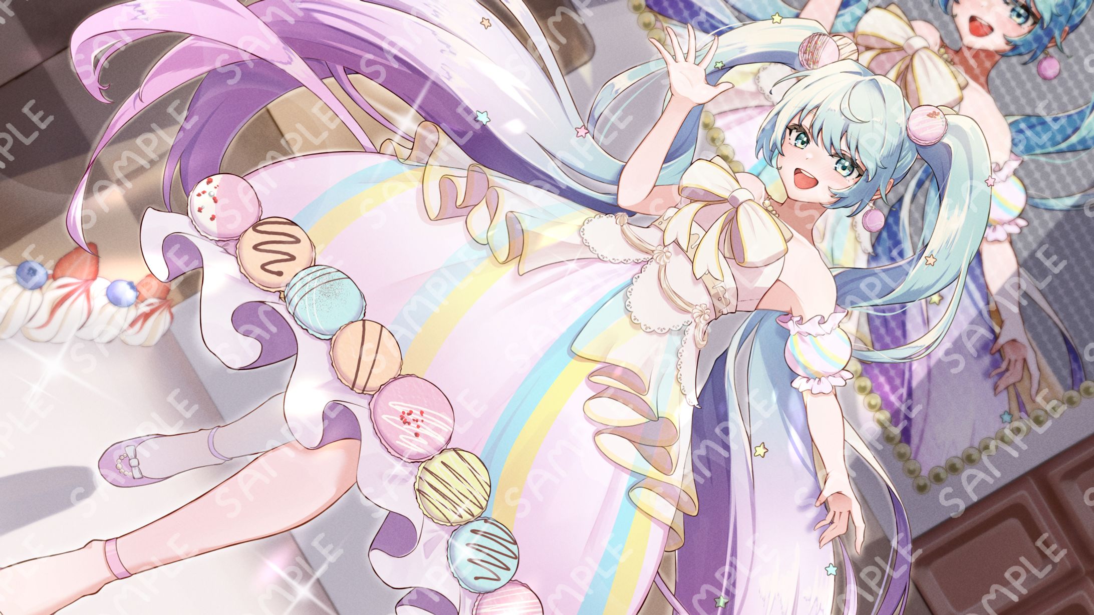 piapro×LIVE DAM カラオケ背景イラスト-1