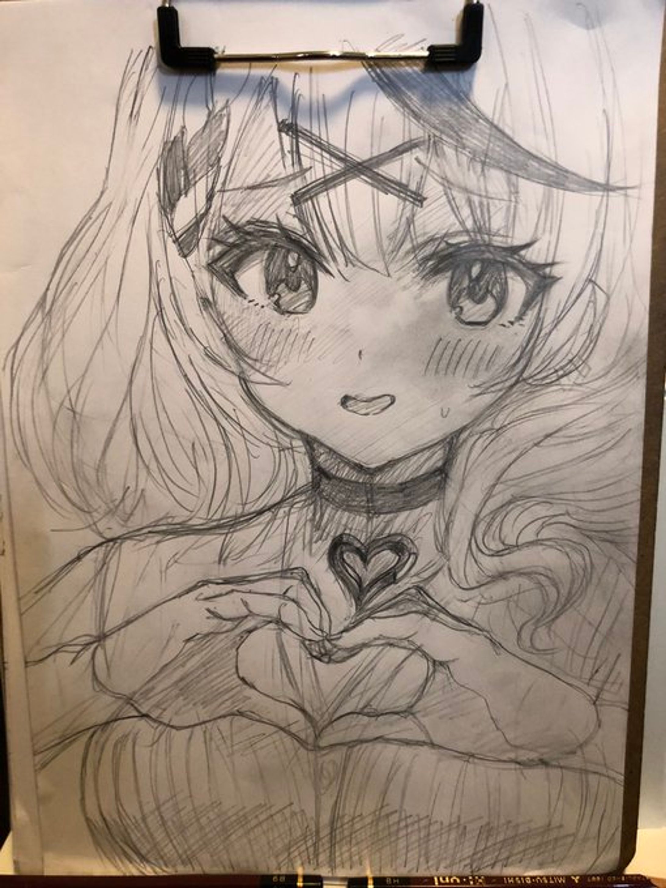 さかまた観察日記（鉛筆ラフ）-1